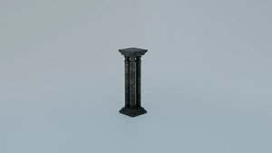 3D model Old Grunge Pillar
