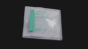 3D Medical Urine Bag Low Poly
