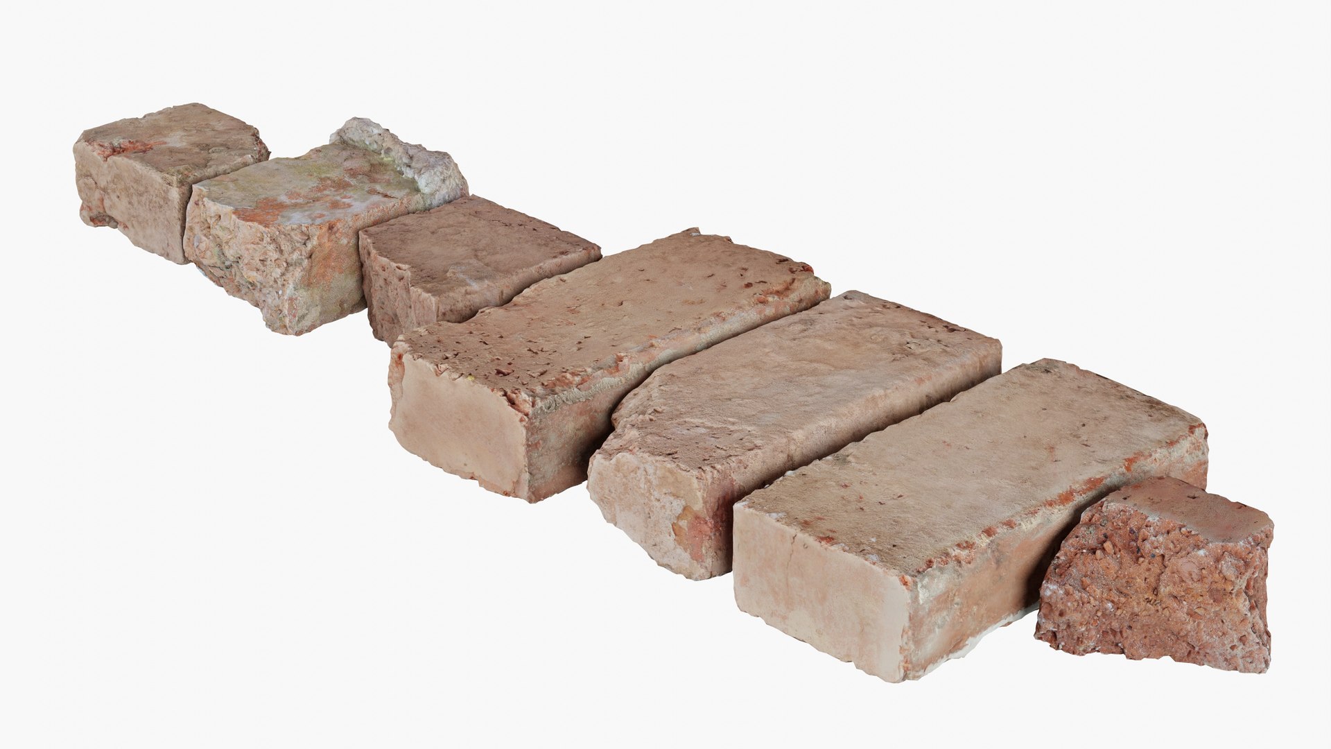 7 Bricks Debris Collection Model - TurboSquid 1983680