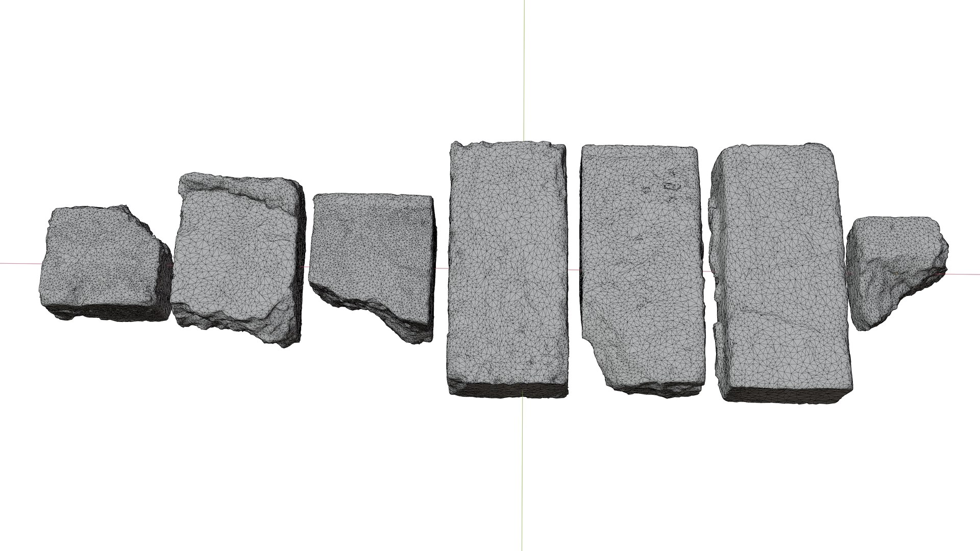 7 Bricks Debris Collection Model - TurboSquid 1983680