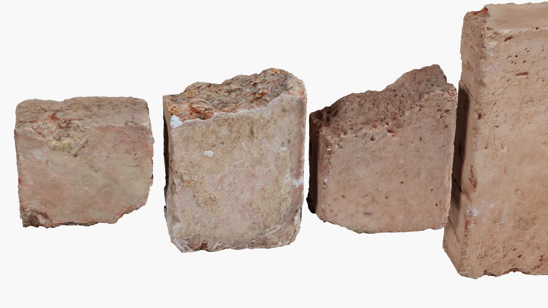 7 Bricks Debris Collection Model - TurboSquid 1983680