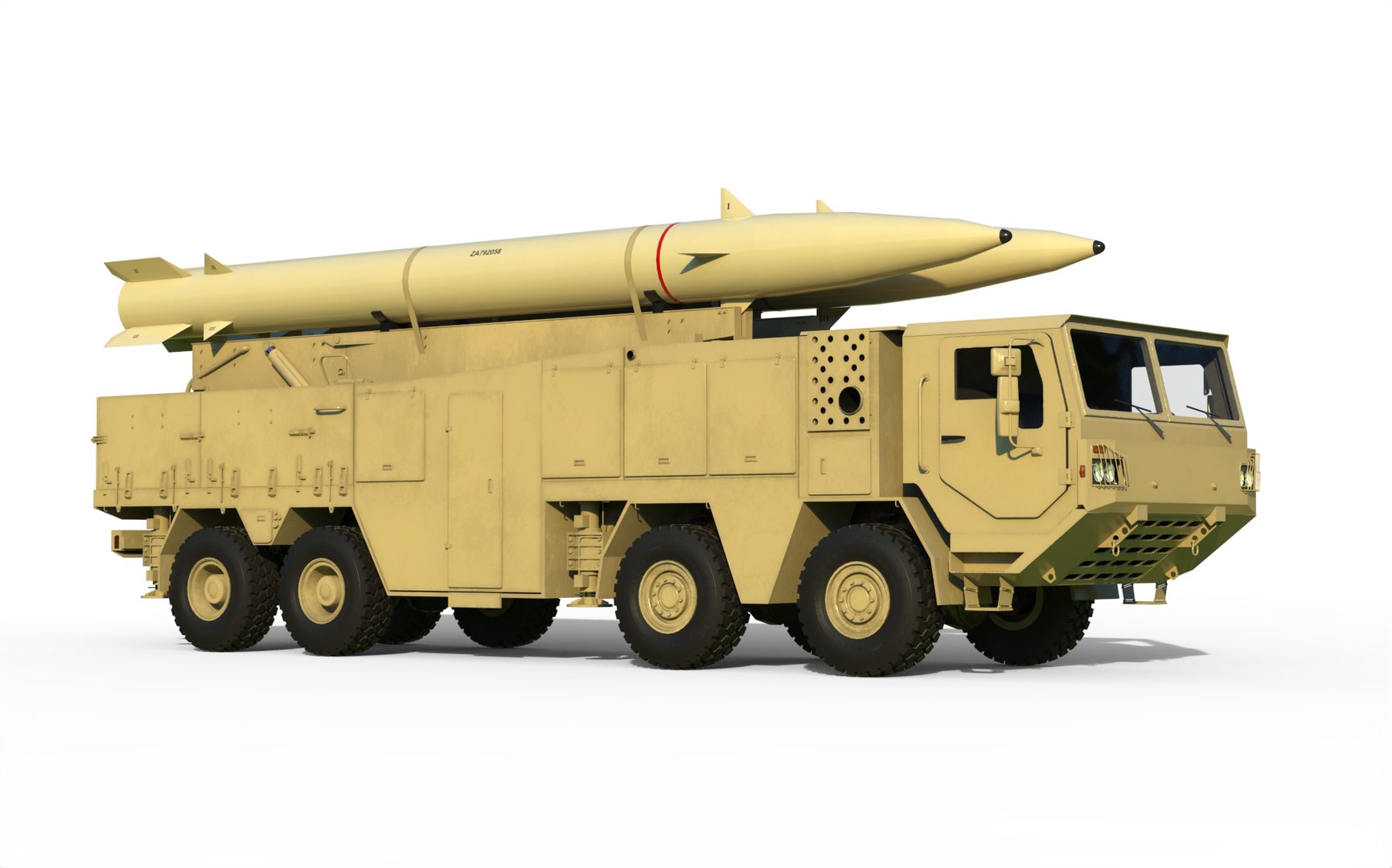 3d Zolfaghar Iranian Road-mobile Missile - Turbosquid 1983542