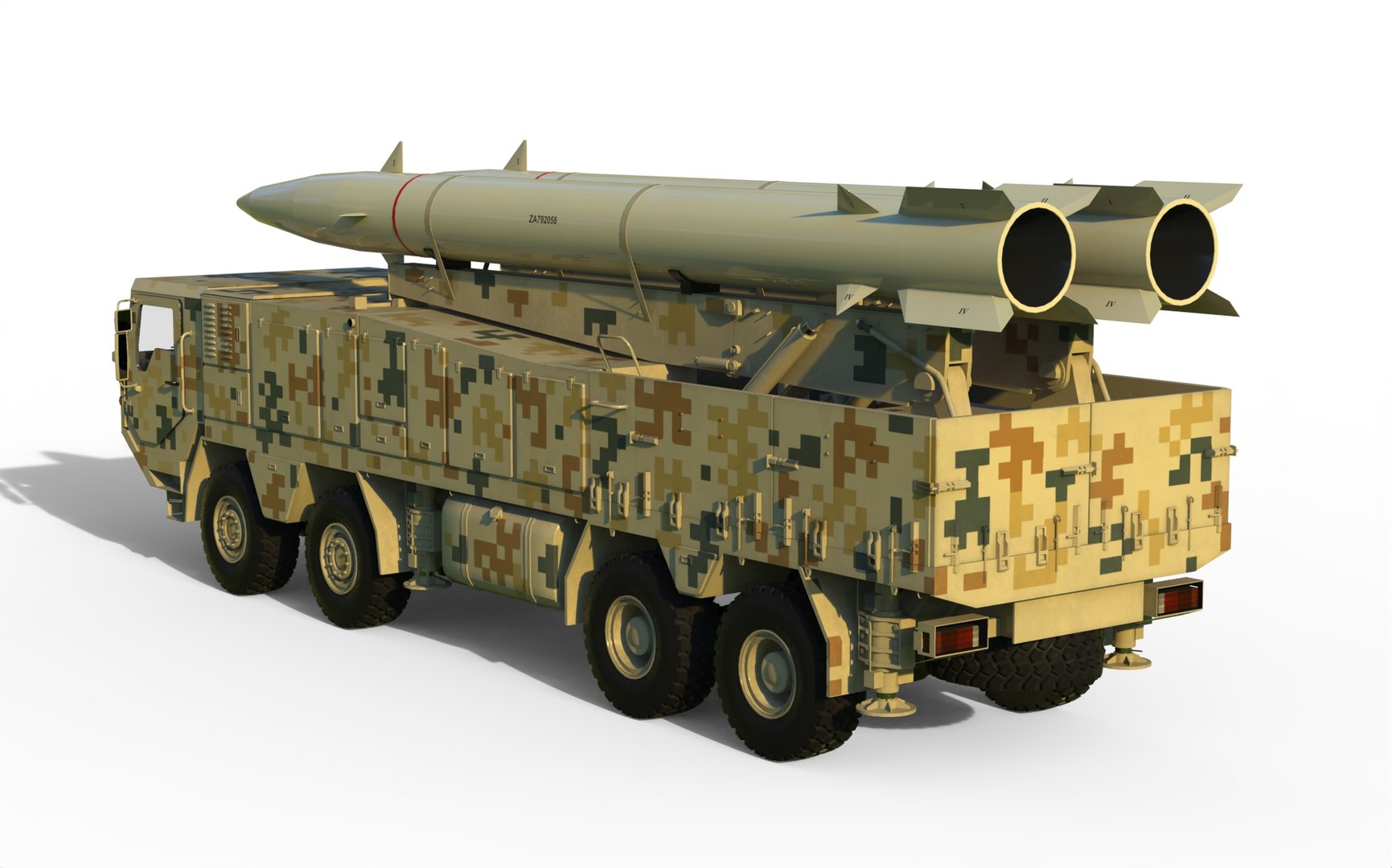 3D Zolfaghar Iranian Road-mobile Missile - TurboSquid 1983542