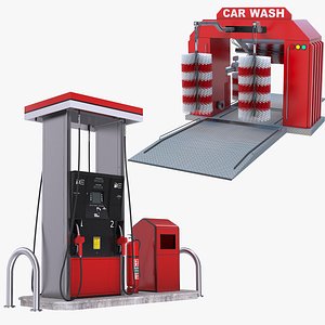 Gas Station Equipment 3D model