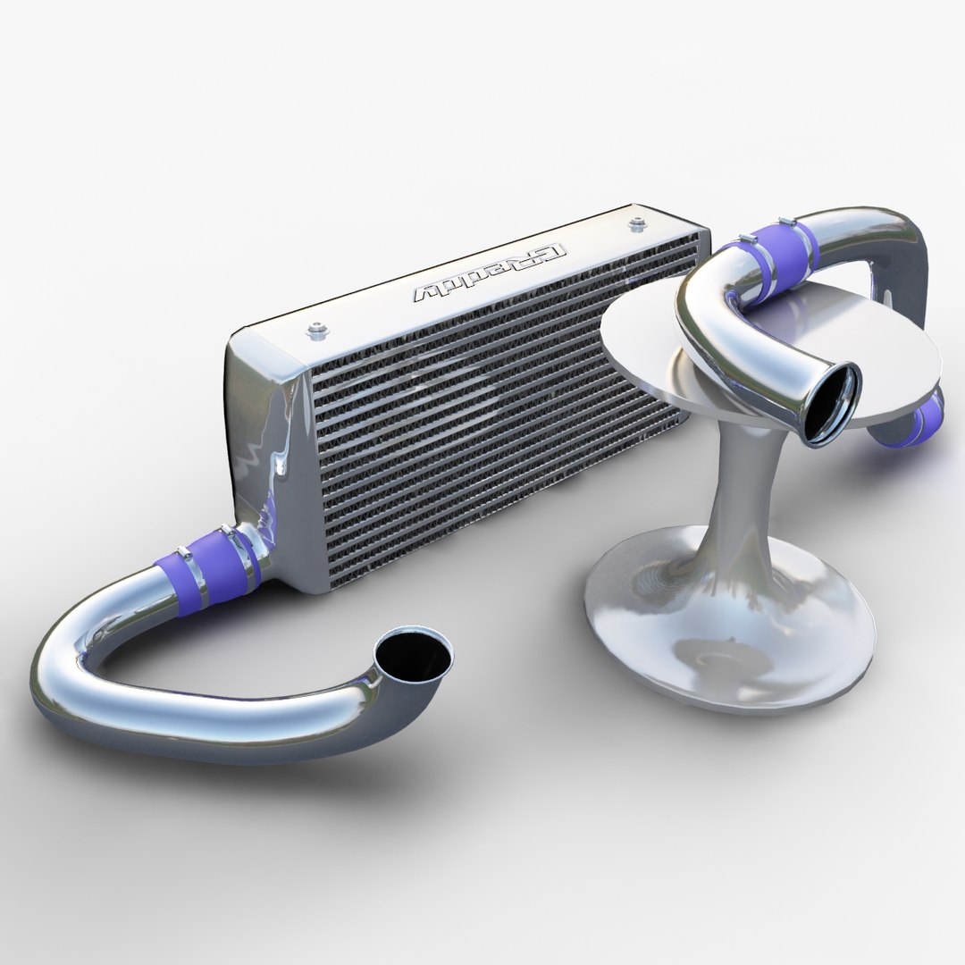 3ds Max Intercooler Piping Couplers