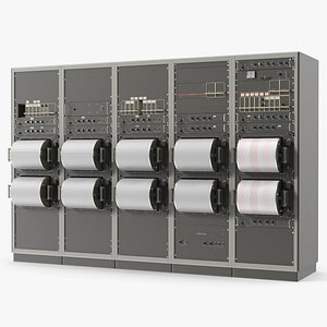 Seismograph Records Earthquake Machine 3D model