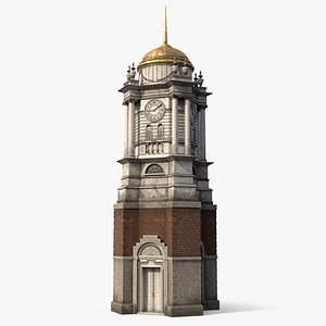 Tower Clock Low Poly