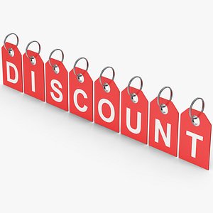 3D Discount Price Tags  Labels model
