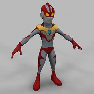 humanoid character ultraseven 3d model