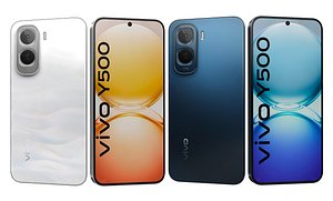 3D Vivo Y500 4G Blue And White model