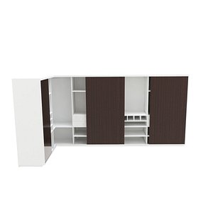 3D dress cabinet interior model