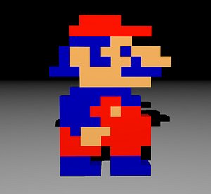 Mario 3d Sprite - 8 bit - retro
