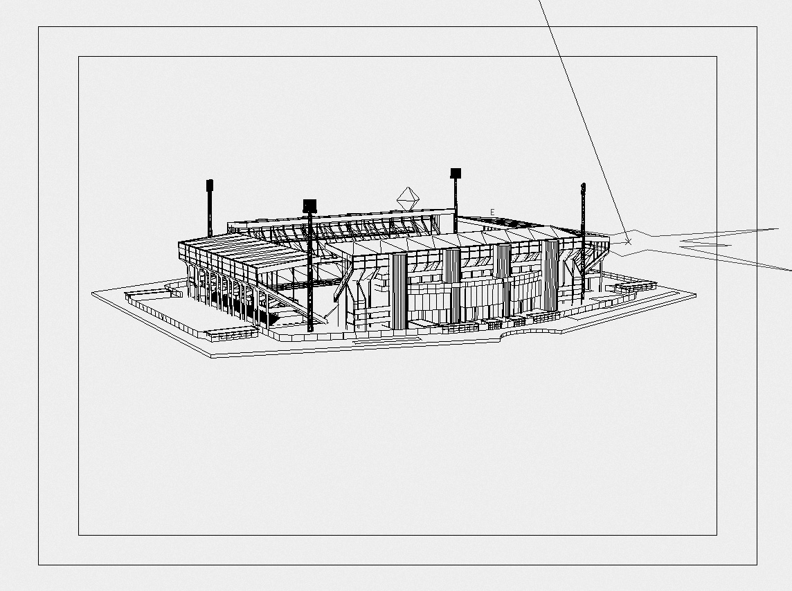 3d model football stadium st