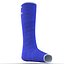 max blue fiberglass cast leg