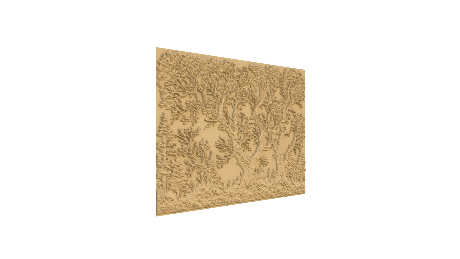 Modern Panel Wall Decor Set Wall Relief Mural CNC 116 3D Model ...