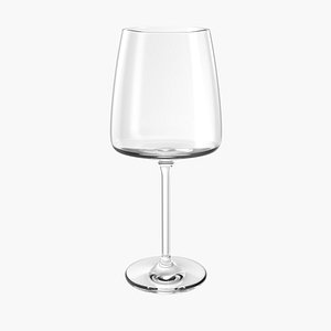 Vivid Burgundy Wine Glass 3D