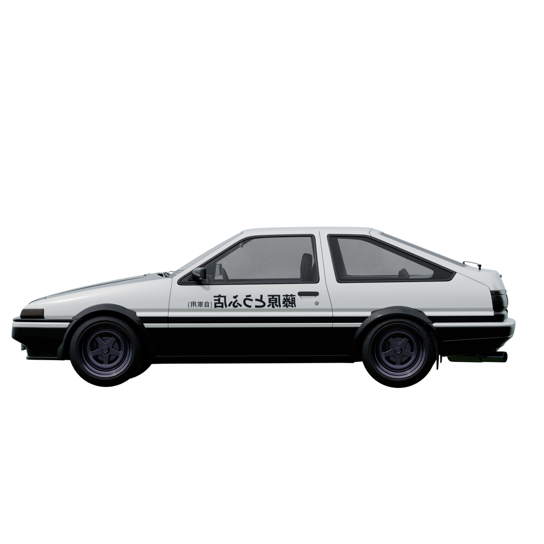 Rigged Toyota AE86 Trueno 3D model https://p.turbosquid.com/ts-thumb/Nj/axoCd7/gw/360closedall/png/1766685864/1920x1080/turn_fit_q99/42fb91086c934eb28a7c5a3c4981c3f361ca6d95/360closedall-1.jpg