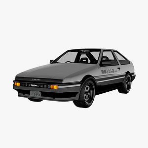 Toyota Trueno AE86 Initial D Stylized 3D - TurboSquid 1909982