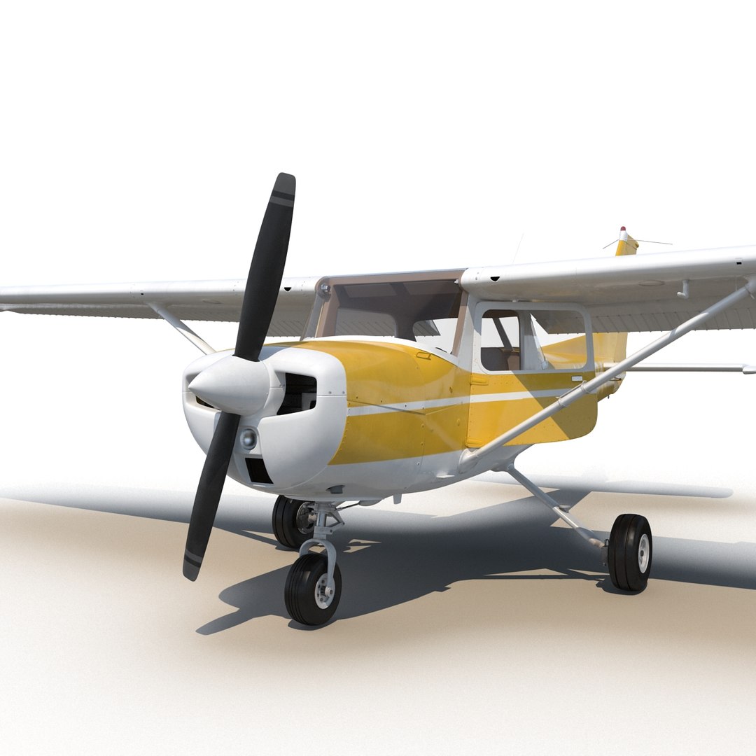 Cessna 150 Rigged 3 3D Model 3D model preview