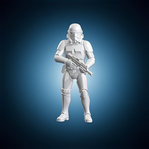 Imperial Guard Trooper Figurine 3D Print Model
