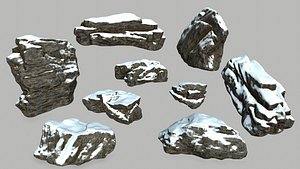3D rock snow