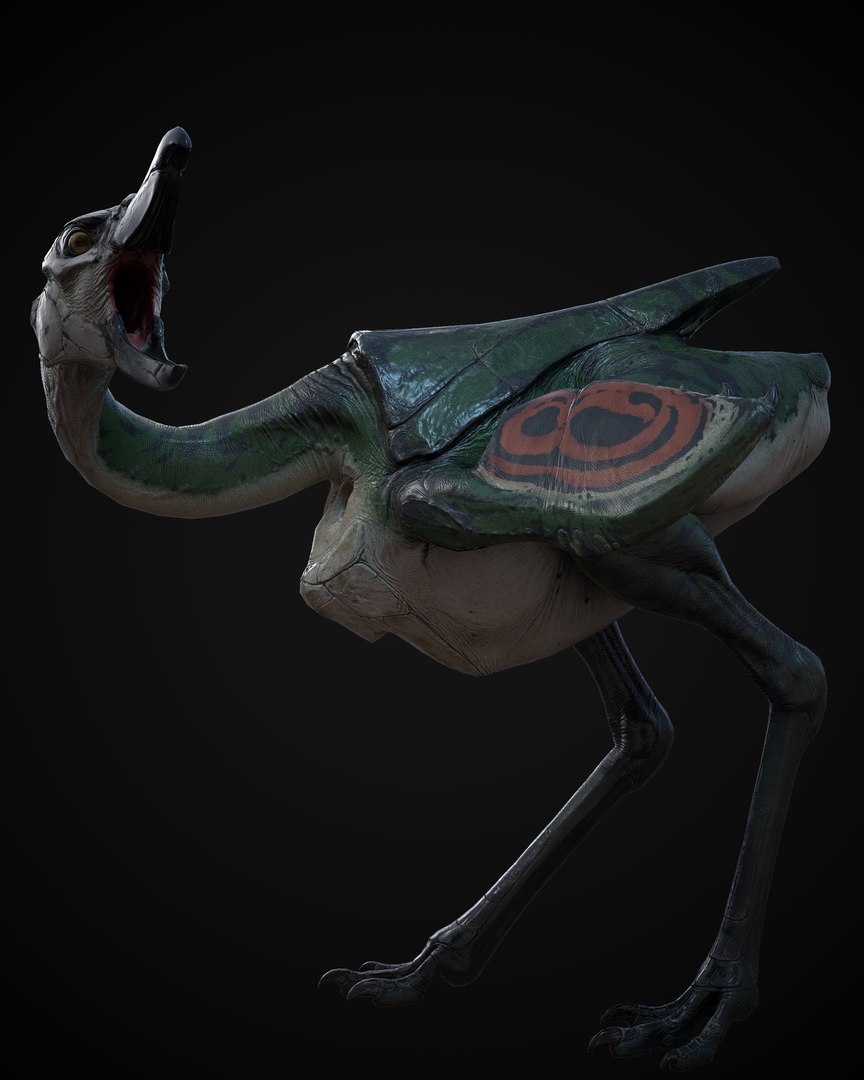 Flightless Alien Bird Model - TurboSquid 2381489