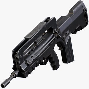 3D Famas F1 Assault Rifle - Mobile Ready Low Poly