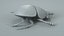 3D Black Scarab Beetle Rigged Xgen model