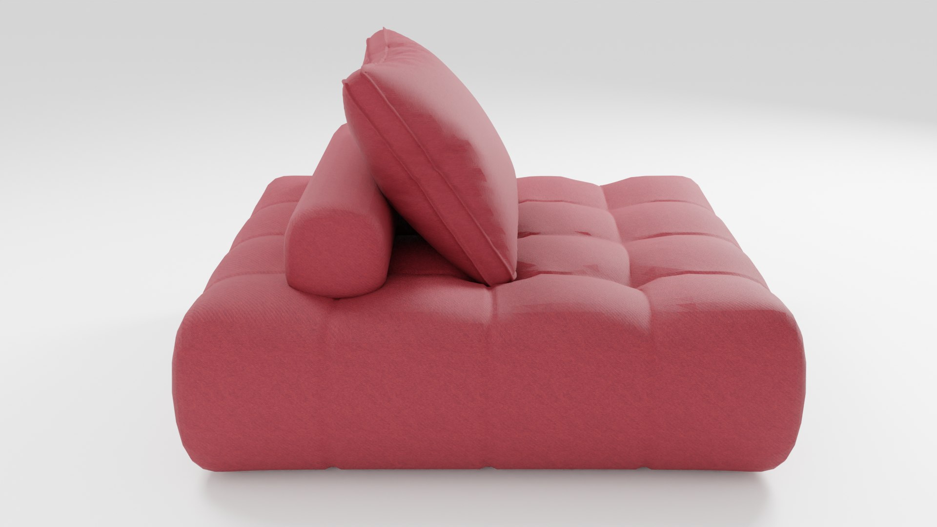 3D Modular Sofa In Red Tones In A Modern Scandinavian Style Model ...