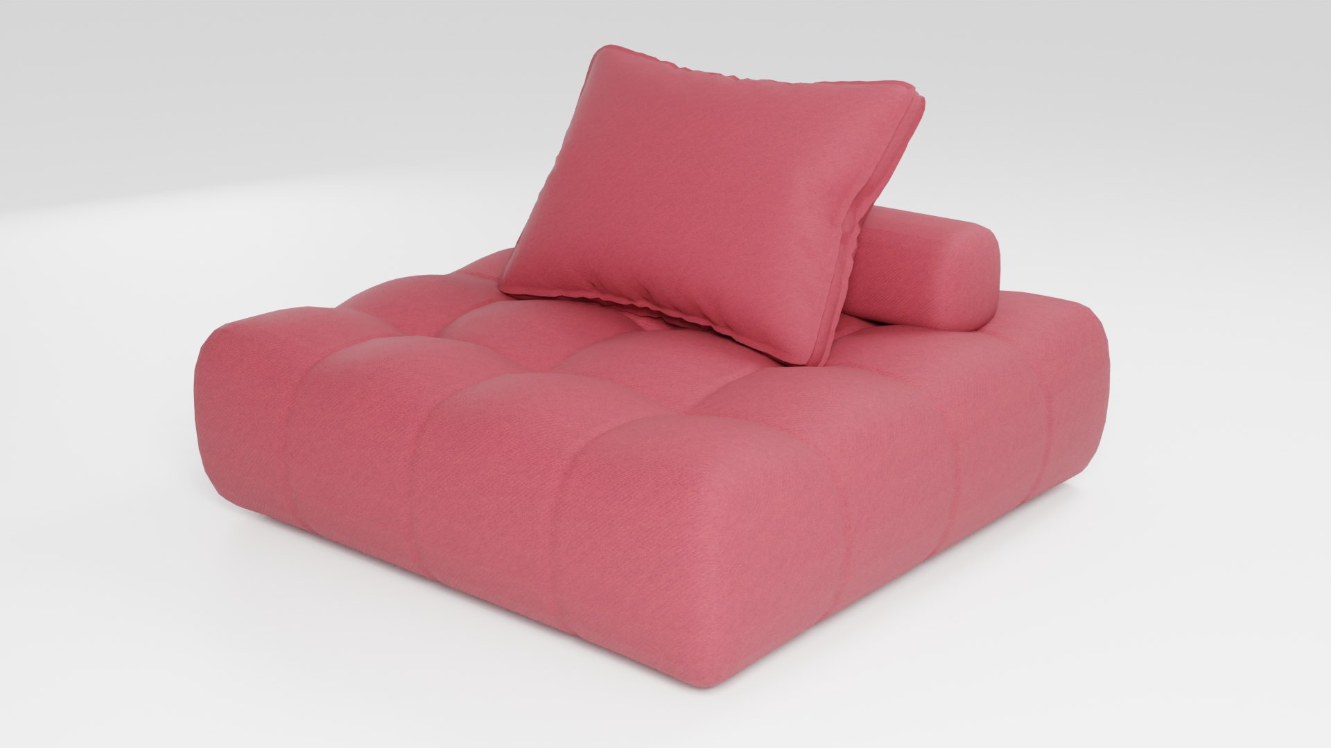 3D Modular Sofa In Red Tones In A Modern Scandinavian Style Model ...