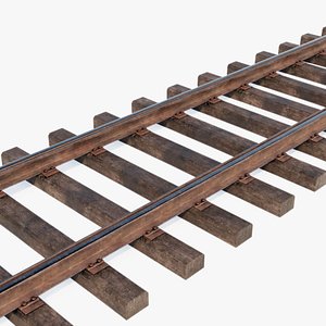 3D grooved tramway railway track