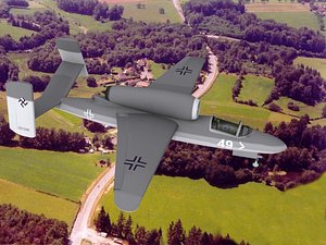 fighter jets heinkel 162 obj