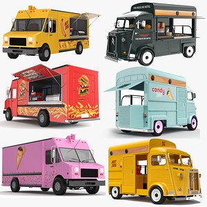 food trucks 3D model