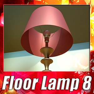 3d modern floor lamp 08 model