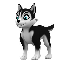 3D husky puppy model