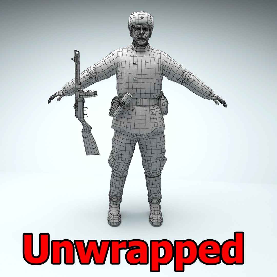 3D unwrapped soviet soldier model https://p.turbosquid.com/ts-thumb/Nk/4QcVZA/Lo/pic_soviet/jpg/1631741334/1920x1080/fit_q87/ecd056d4095ec8a044883b3f5bc97d6b7475988f/pic_soviet.jpg