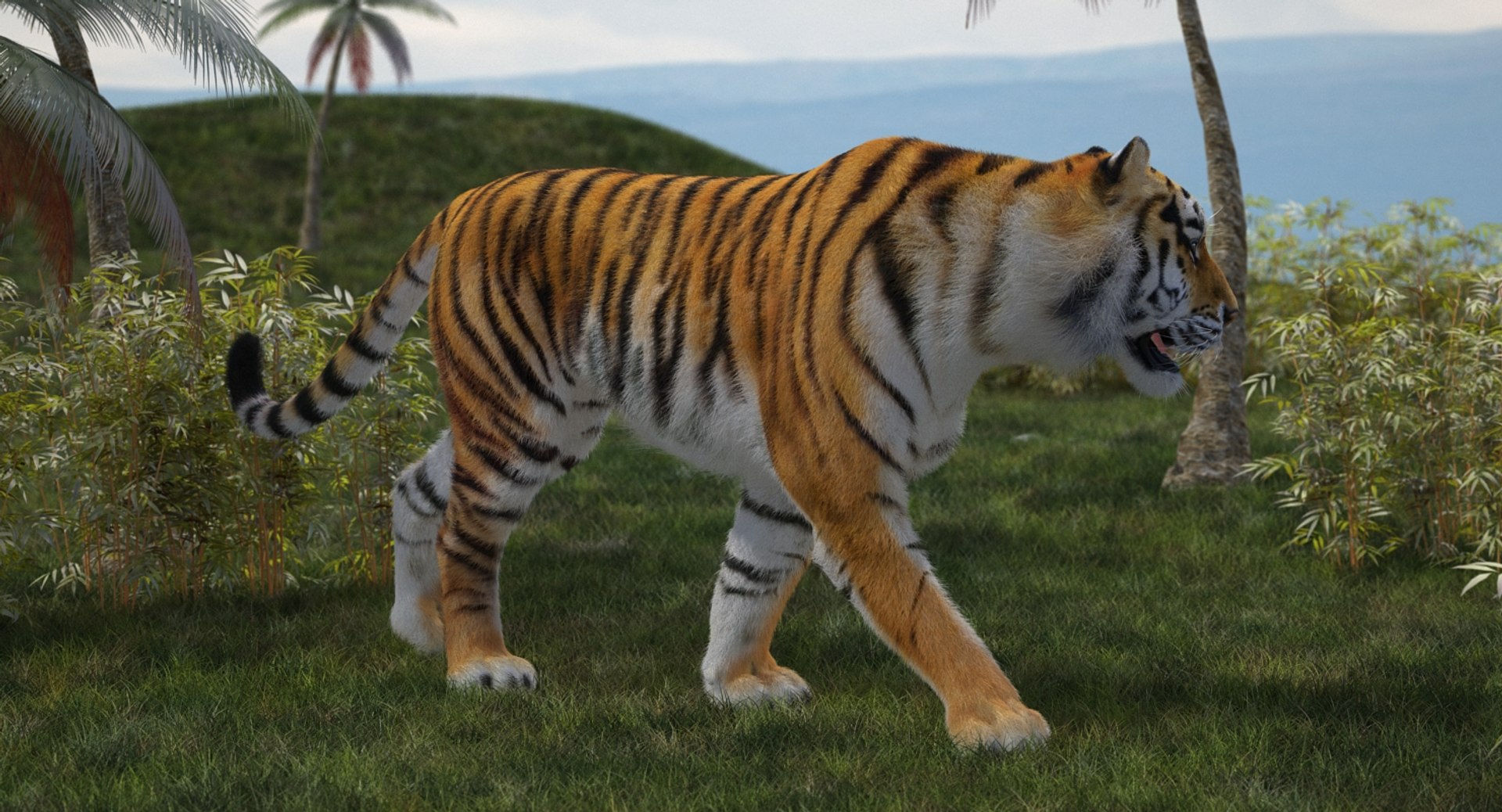 tiger walkig pose fur 3D model https://p.turbosquid.com/ts-thumb/Nk/EH456L/7qxVQBHD/tigerwalkigposewithfurvray3dmodel003/jpg/1522440906/1920x1080/fit_q87/f0ac6f69323e595b8aee36464f748da8248c127a/tigerwalkigposewithfurvray3dmodel003.jpg
