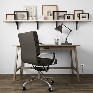 3D lamp desk chair model