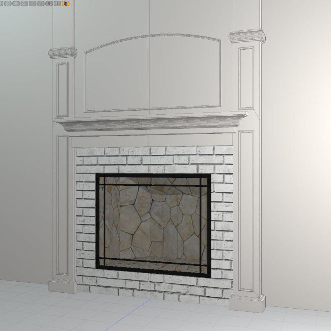 3D hearth fireplace - TurboSquid 1480357