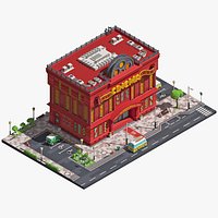 Modern cinema building with an exterior
