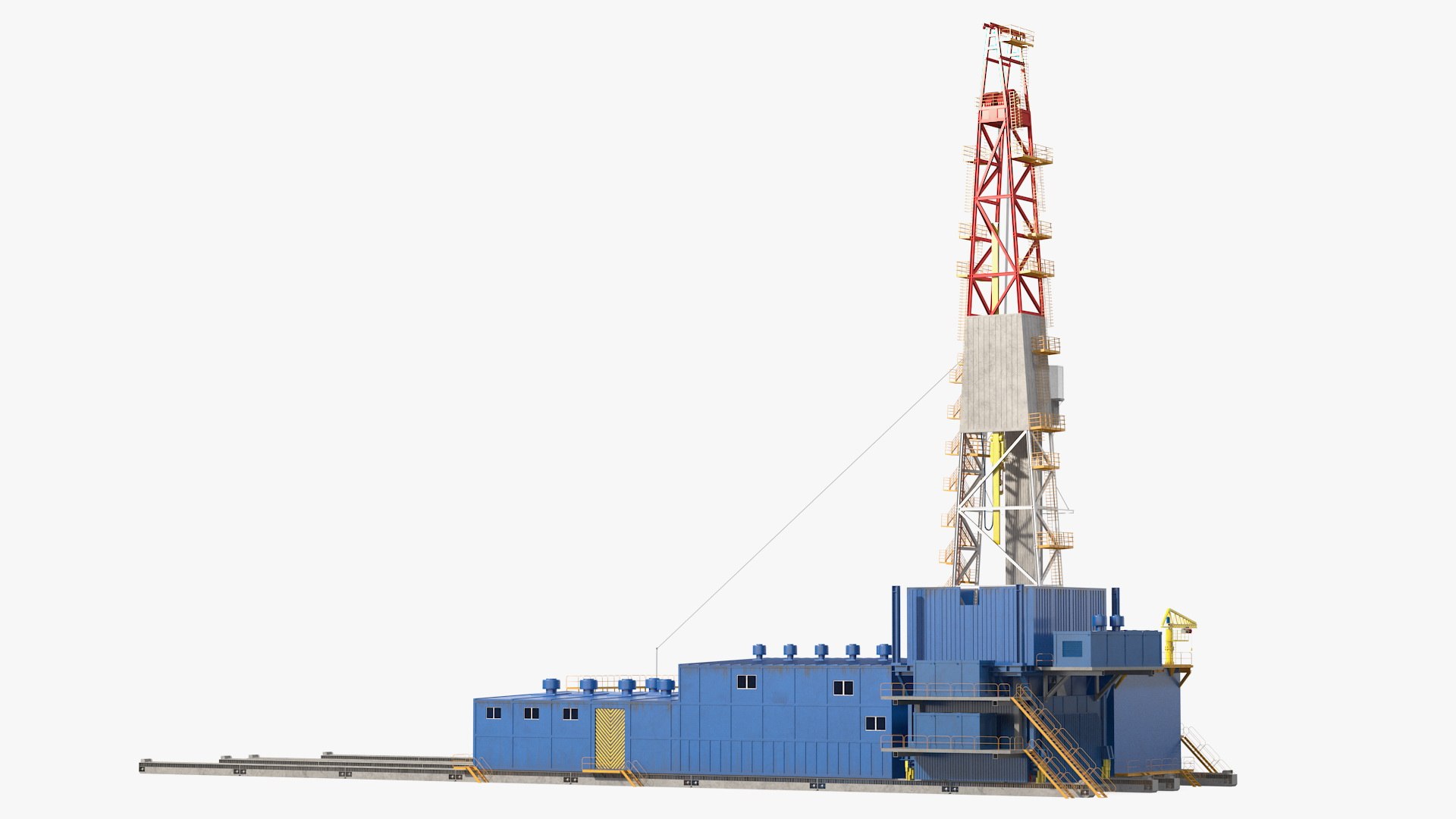 Uralmash Sectional Drilling Rig 3D model preview