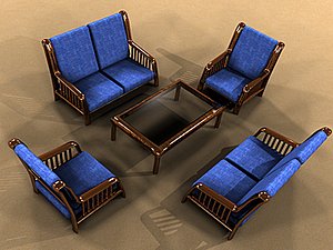 3d model arm chair