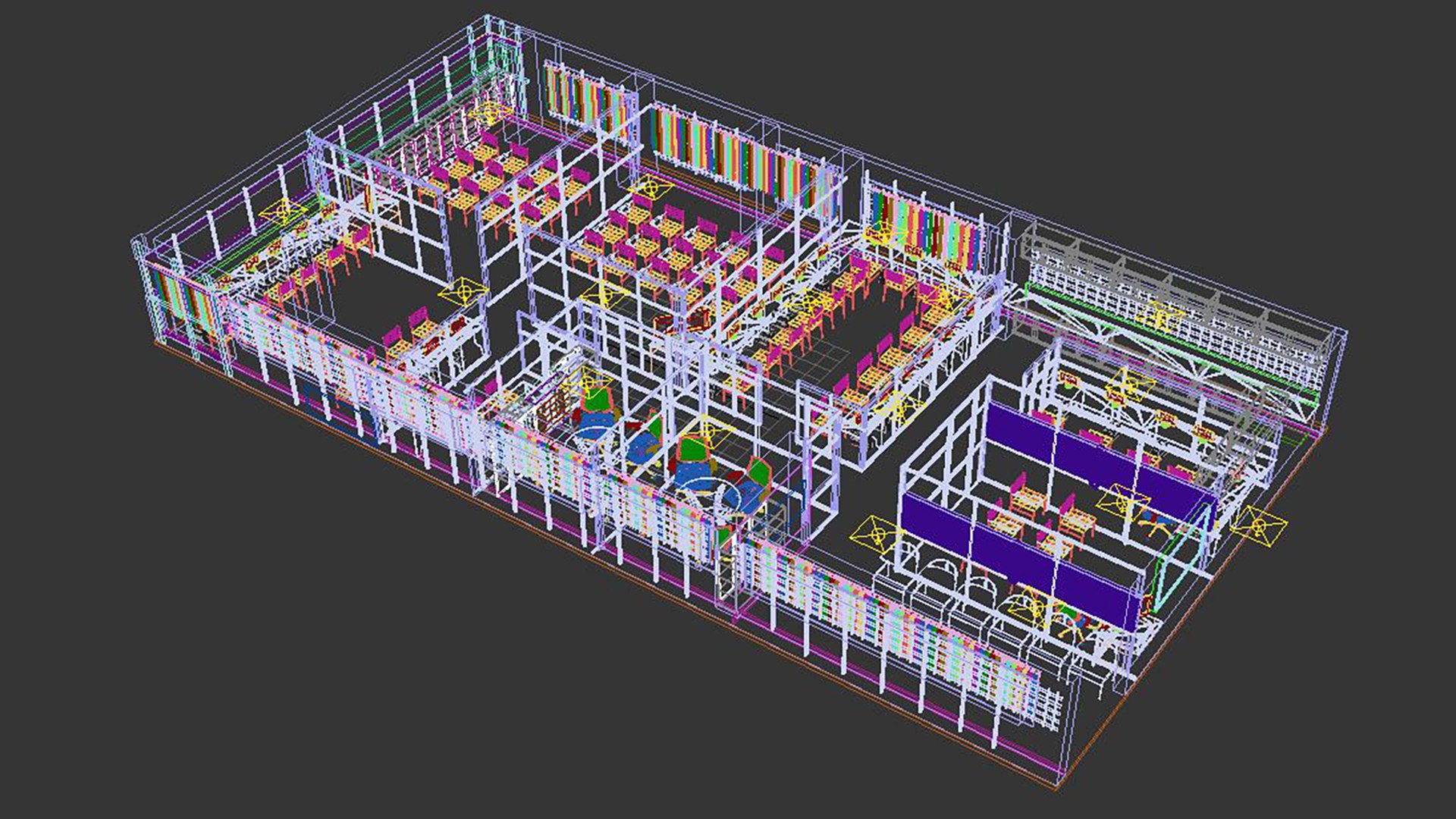 CAD Computer Coaching Institute Complete Floor Interior 3D - TurboSquid ...