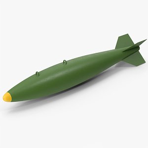 Green Aircraft Bomb 3D model