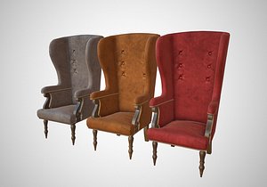 3D model antique armchair