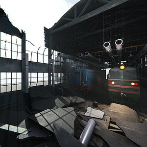 3D Modular Abandoned Depot for Unity