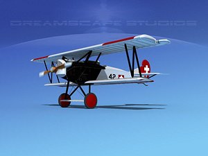 fokker dvii fighter 3d model