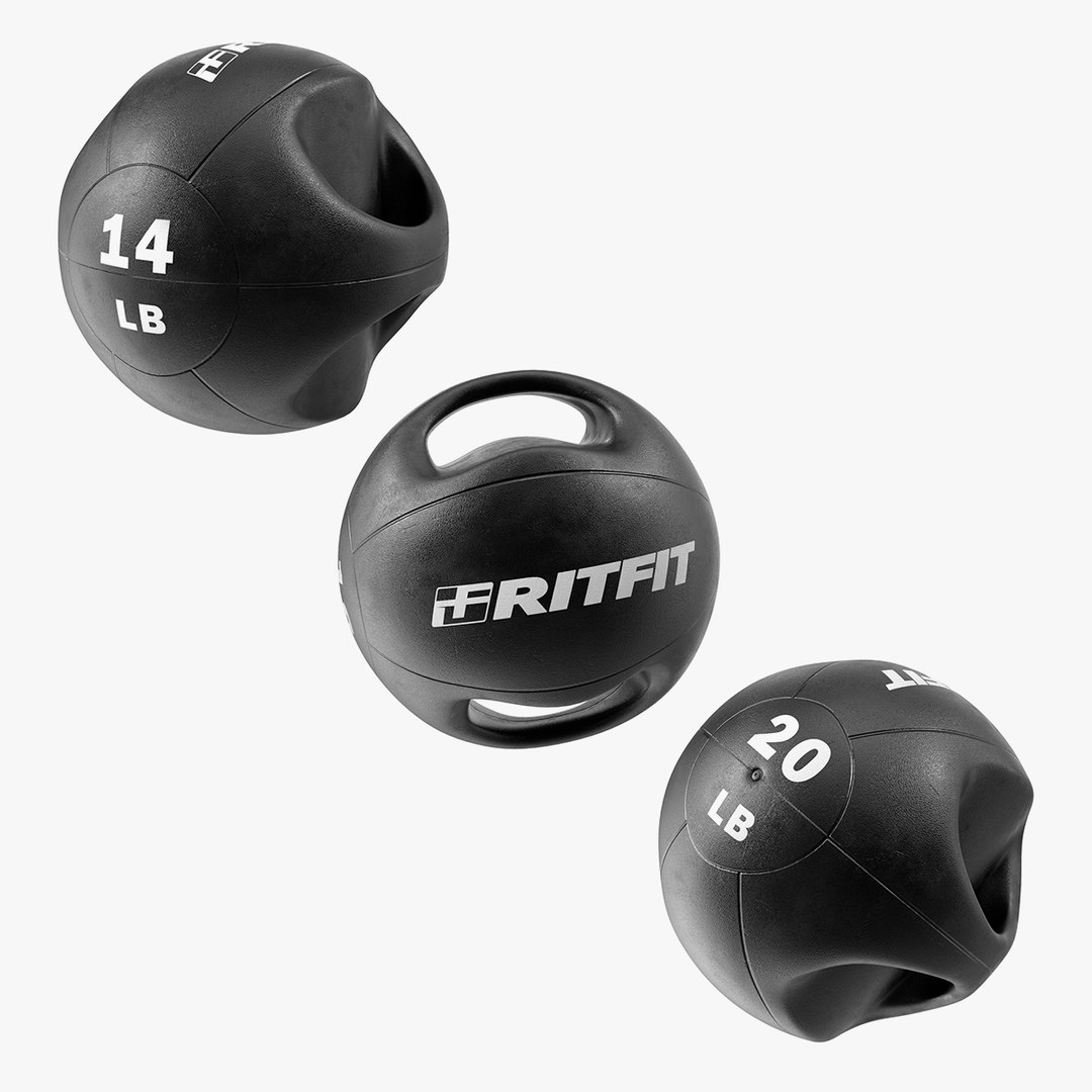 Medicine Dual Grip Balls Collection 3D model preview