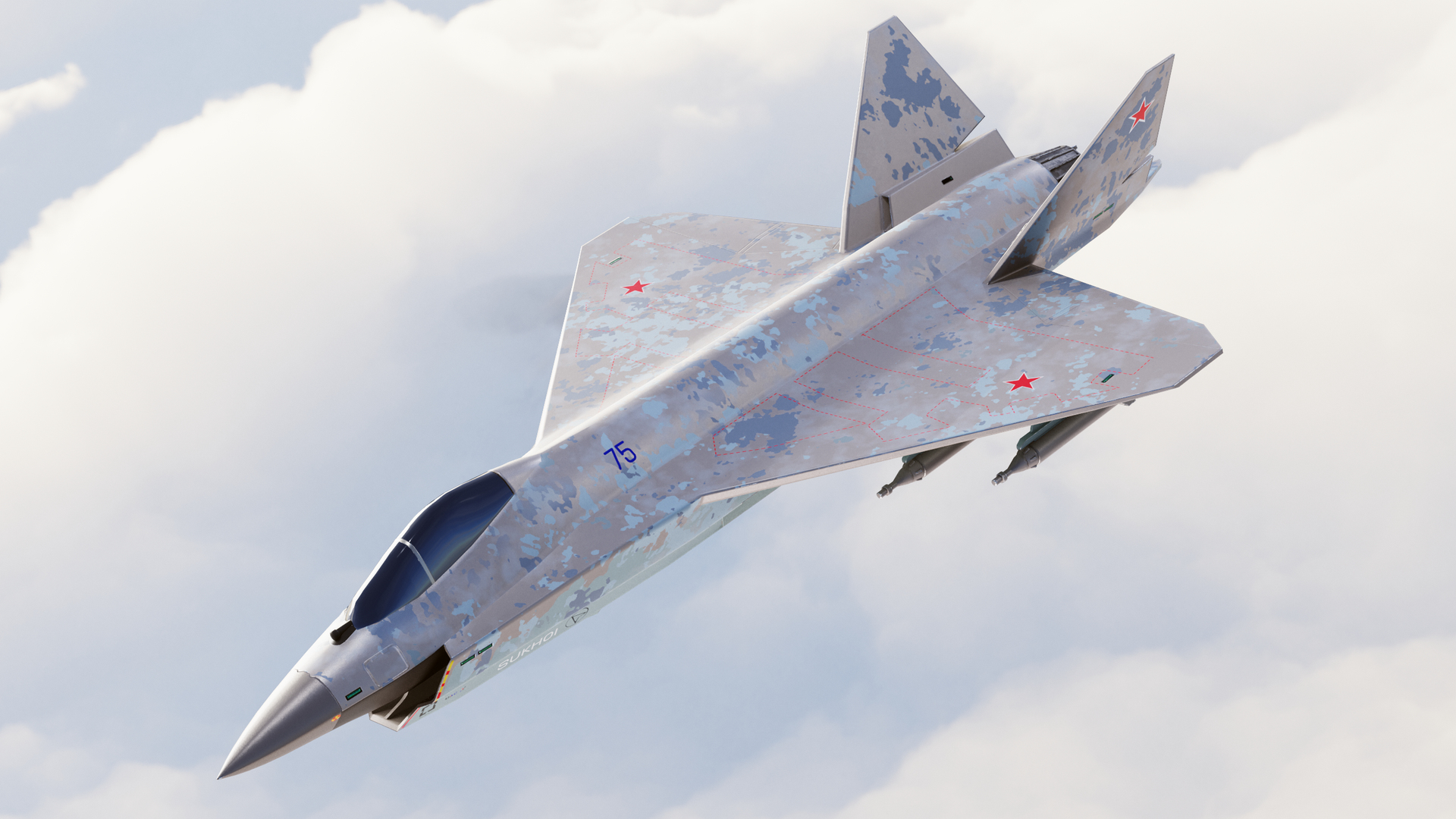 3D модель Сухой Су-75 Мат - TurboSquid 1849162