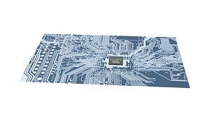 printed electronic circuit 3D model
